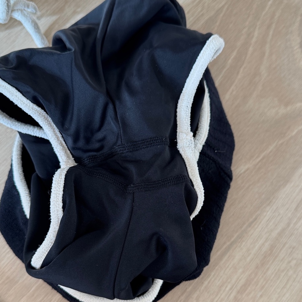 Montce Women's Black Swim Shorts with White Trim - Picture 4 of 4